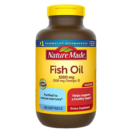Nature Made Fish Oil 1000 mg Softgels - 250ct - 031604026592