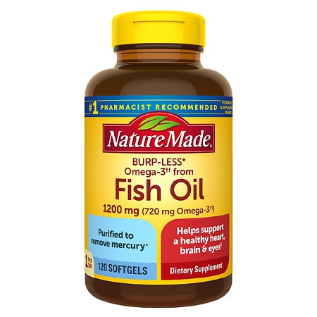 Nature Made Fish Oil 1200 mg 120 ct Liquid Softgels Dietary Supplement - 031604026646