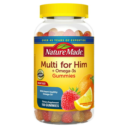 Nature Made Men s Multivitamin + Omega-3 Gummies 150 Count - 031604030339