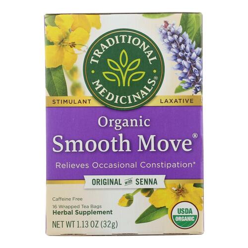 TRADITIONAL MEDICINALS: Organic Smooth Move Herbal Tea 16 Tea Bags, 1.13 oz - 0032917000095