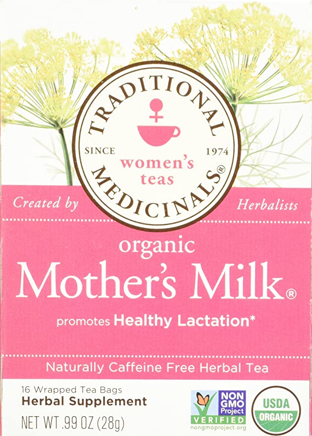  Traditional Medicinals Organic Mother’s Milk Herbal Tea, Promotes Healthy Lactation, (Pack of 1) - 16 Tea Bags  - 032917000149