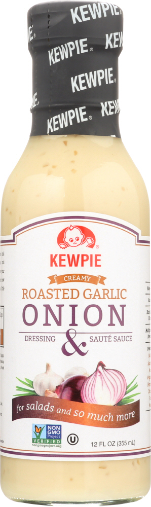 KEWPIE: Roasted Garlic Onion Dressing, 12 oz - 0033357052170