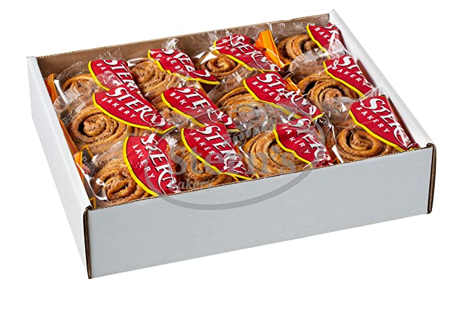  Cinnamon Buns Breakfast Pastry | 18 Cookies Individually Wrapped | Cinnamon Rolls Snack Cakes | Coffee Snacks | On the Go Snacks for Kids & Adults | Holiday, Birthdays, Parties | Stern’s Bakery  - 033454008186