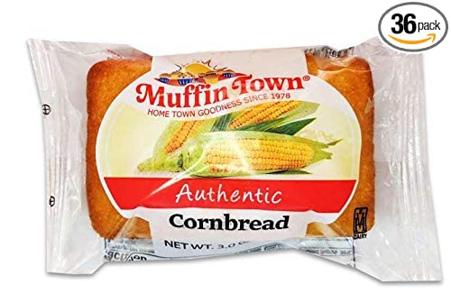 Muffin Town Cornbread Snack Loaves 36 Loaves Per Case - 3 Oz Per Serving  - 033547354053