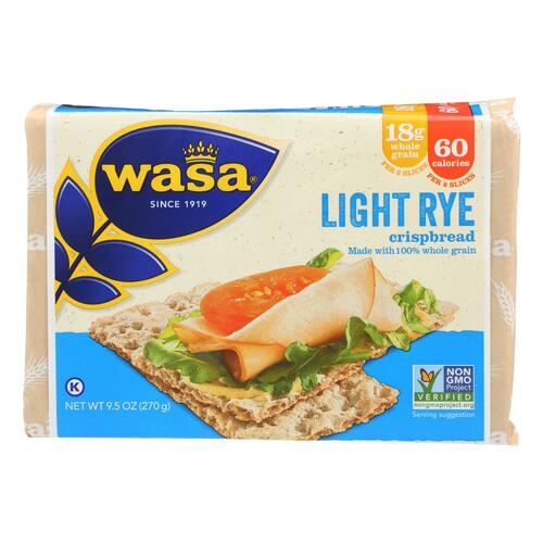 WASA: Light Rye Crispbread, 9.5 Oz - 0033617322616