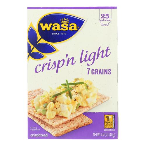 WASA: Crisp’n Light 7 Grains Crackerbread, 4.9 Oz - 0033617410016