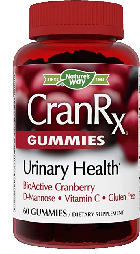  Nature's Way CranRx Gummy Urinary Health BioActive Cranberry + D-Manonse + Vitamin C, 60 Gummies  - 785923108032
