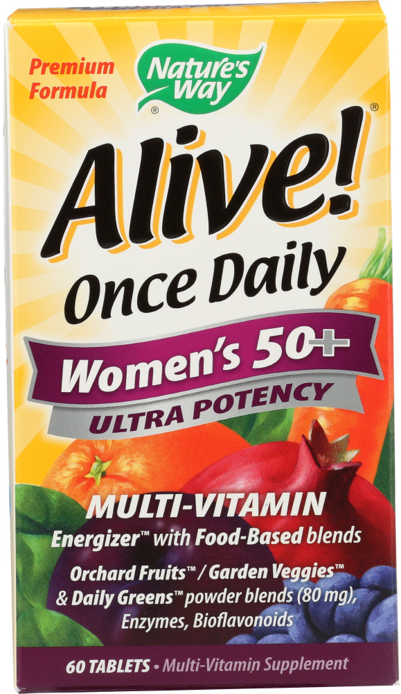 NATURE’S WAY: Alive Once Daily Women’s 50+ Multi-Vitamin, 60 Tablets - 0033674156926