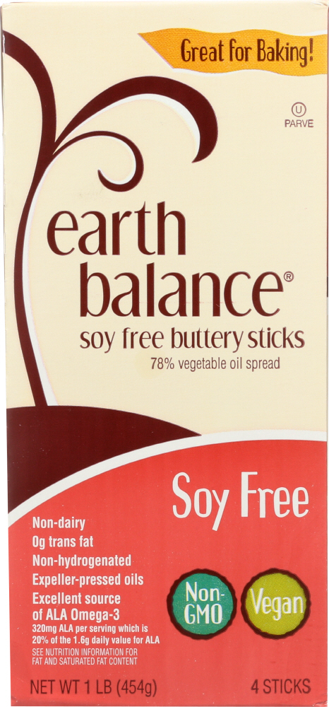 EARTH BALANCE: Soy Free Buttery Sticks, 16 oz - 0033776011673