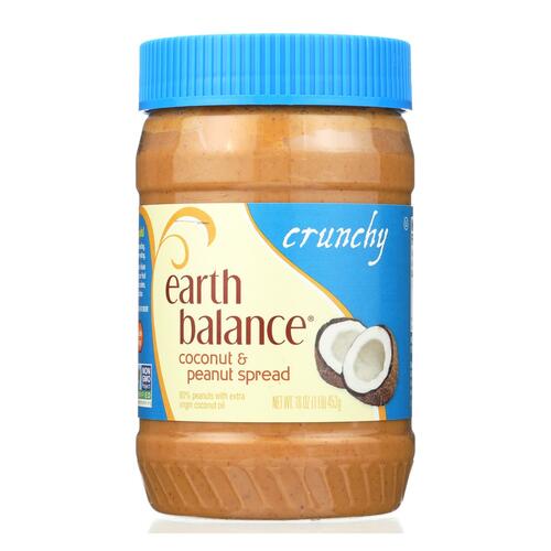 EARTH BALANCE: Coconut & Peanut Spread Crunchy, 16 oz - 0033776100872