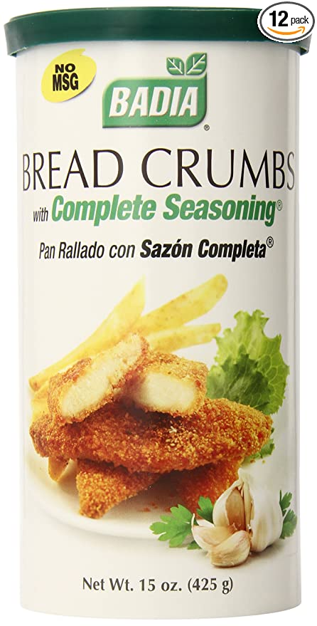  Badia Bread Crumbs with Complete Seasoning, 15 Ounce (Pack of 12)  - 033844902704