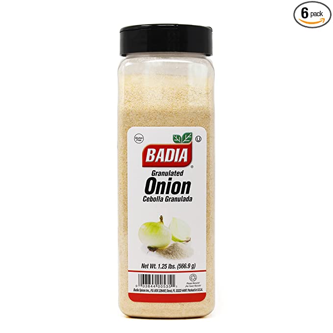  Badia Onion Granulated, 1.25 Pound (Pack of 6)  - 033844905354