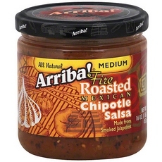 ARRIBA: Fire Roasted Mexican Chipotle Salsa Medium, 16 Oz - 0033907500090