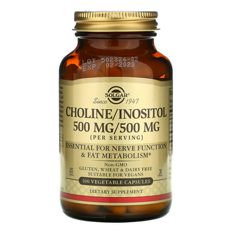 Choline/Inositol 100 Vegetable Capsules Solgar - 033984008502