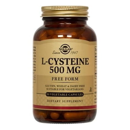Solgar L-Cysteine 500 mg Vegetable Capsules 90 Ct - 033984009622