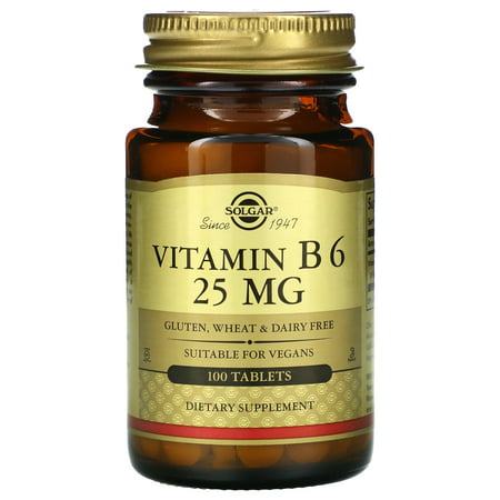 Solgar Vitamin B6 25 mg 100 Tablets - 033984030824