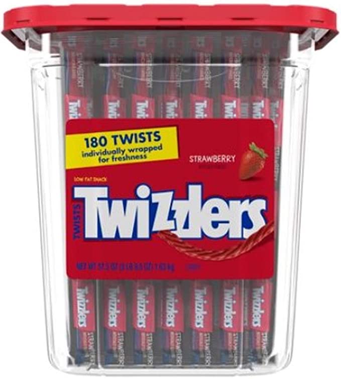  Twizzlers- Red Licorice Strawberry Twists, 180ct  - 798256404498