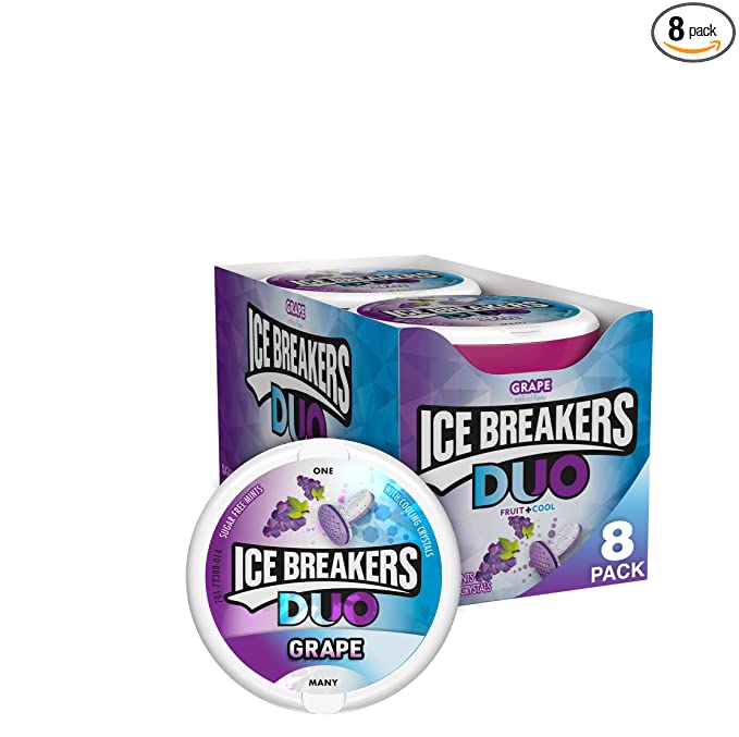 Ice Breakers, Duo, Fruit + Cool, Grape Artificial Flavor, Grape Artificial Flavor - 034000723881