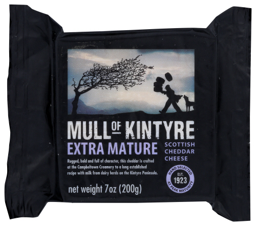 MULL OF KINTYRE: Extra Mature Scottish Cheddar Cheese, 7 oz - 0034463011761