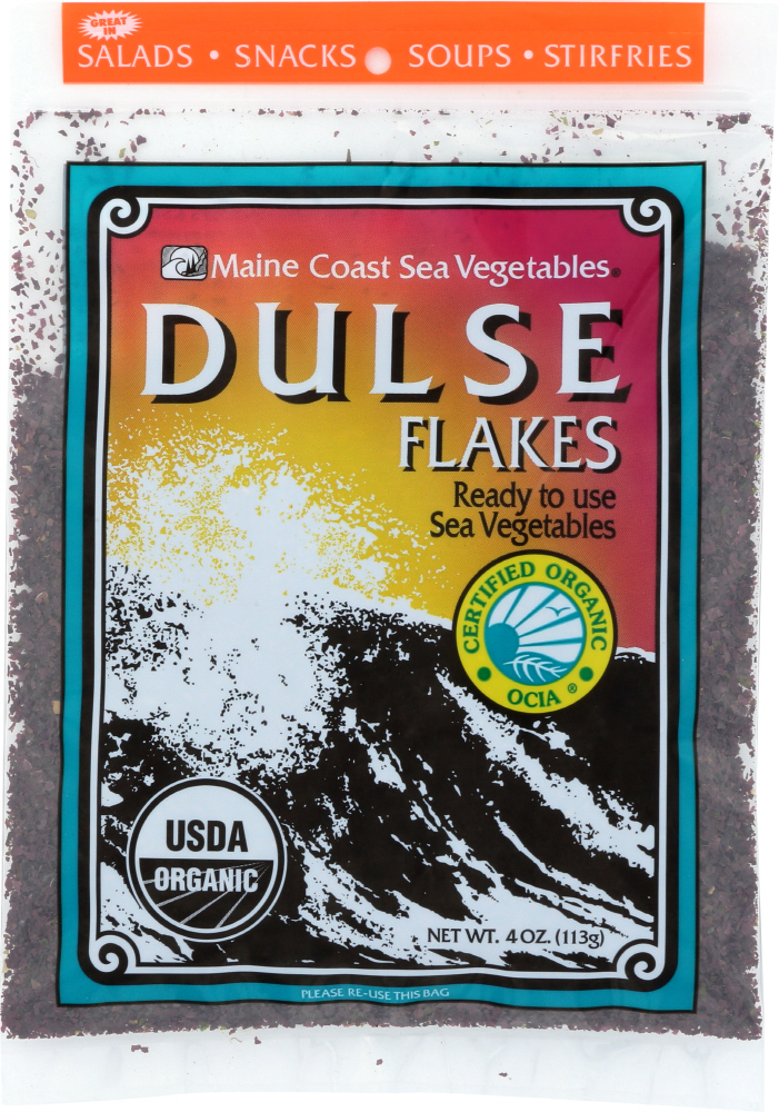 MAINE COAST SEA VEGETABLES: Dulse Flakes, 4 oz - 0034529123650