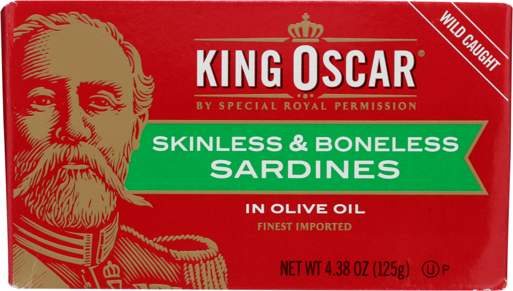 King Oscar, Skinless & Boneless Sardines In Olive Oil - 034800001073