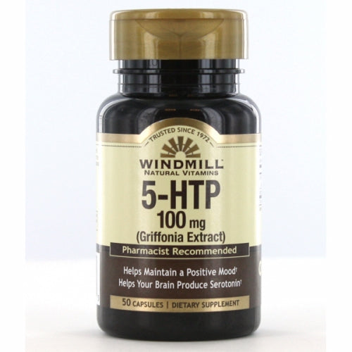 Windmill Natural Vitamins 5 Htp 100 Mg Capsules, 50 Ea - 035046003845