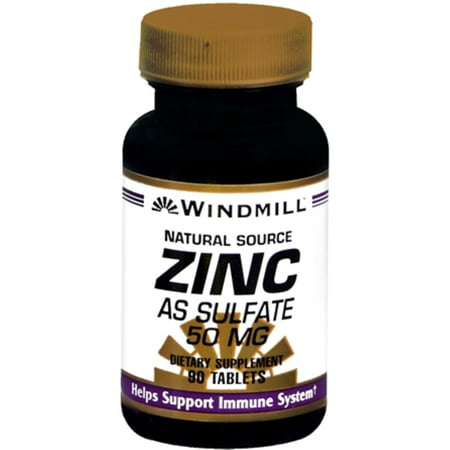 Windmill Zinc 50 mg Tablets Natural Source 90 Tablets - 035046004194