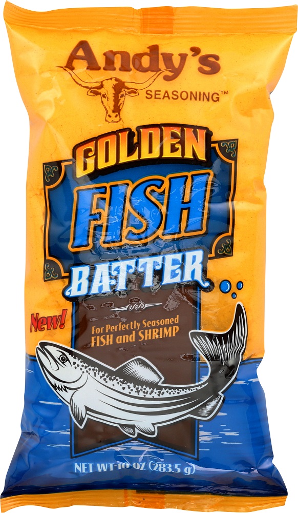 ANDY’S SEASONING: Golden Fish Batter, 10 oz - 0035204502906