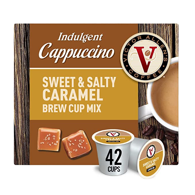 Sweet & Salty Caramel Cappuccino Mix Single Serve Brew Cups - 036069947376