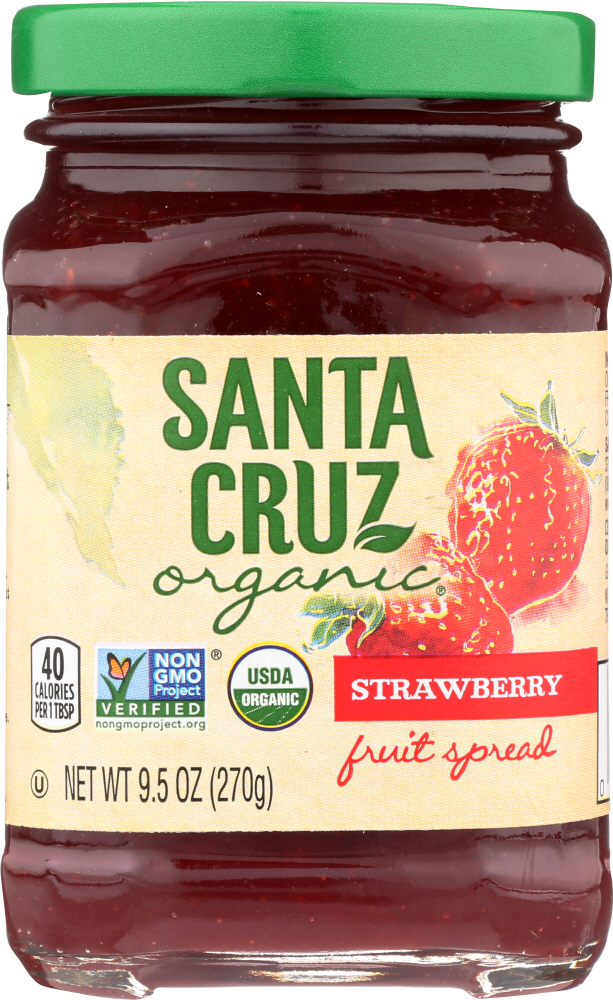 SANTA CRUZ: Fruit Spread Strawberry, 9.5 oz - 0036192105155