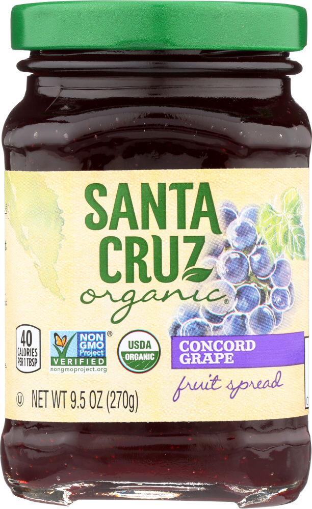 SANTA CRUZ: Organic Concord Grape Fruit Spread, 9.5 oz - 0036192105179
