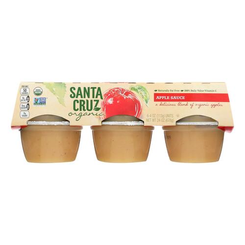  Santa Cruz Organic Apple Sauce, 6-4 Ounce Cups (Pack of 4)  - 036192122107