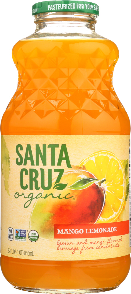 SANTA CRUZ: Organic Mango Lemonade, 32 oz - 0036192122251