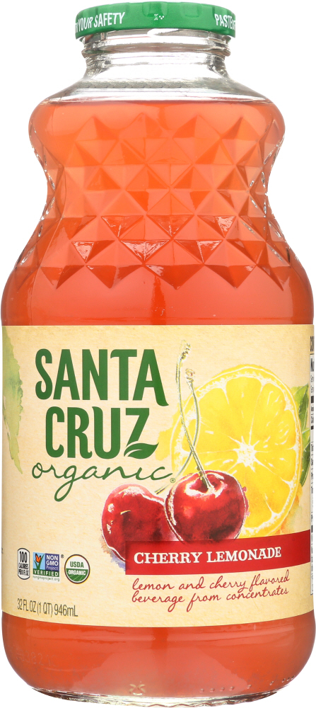 SANTA CRUZ ORGANIC: Cherry Lemonade, 32 oz - 0036192122275