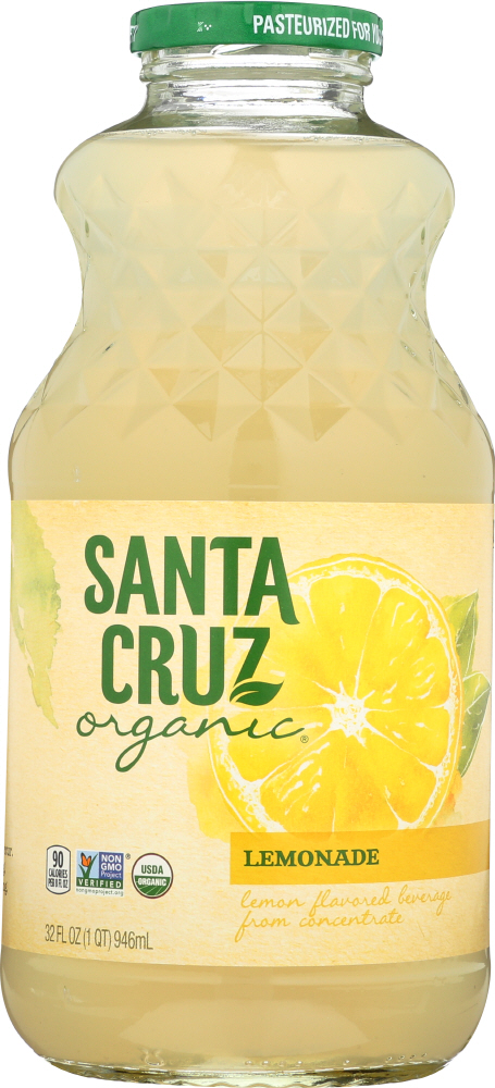 SANTA CRUZ: Organic Lemonade Juice, 32 Oz - 0036192122459