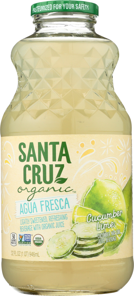 SANTA CRUZ ORGANIC: Agua Fresca Cucumber Lime, 32 oz - 0036192150070