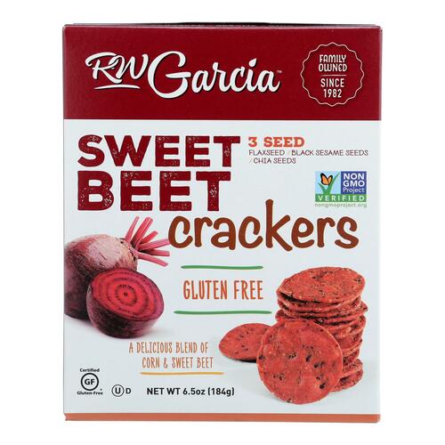 RW GARCIA: 3Seed Sweet Beet Crackers, 6.5 oz - 0036593110093