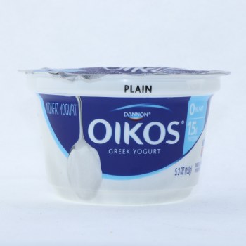 Dannon, oikos, nonfat greek yogurt, plain, plain - 0036632027146
