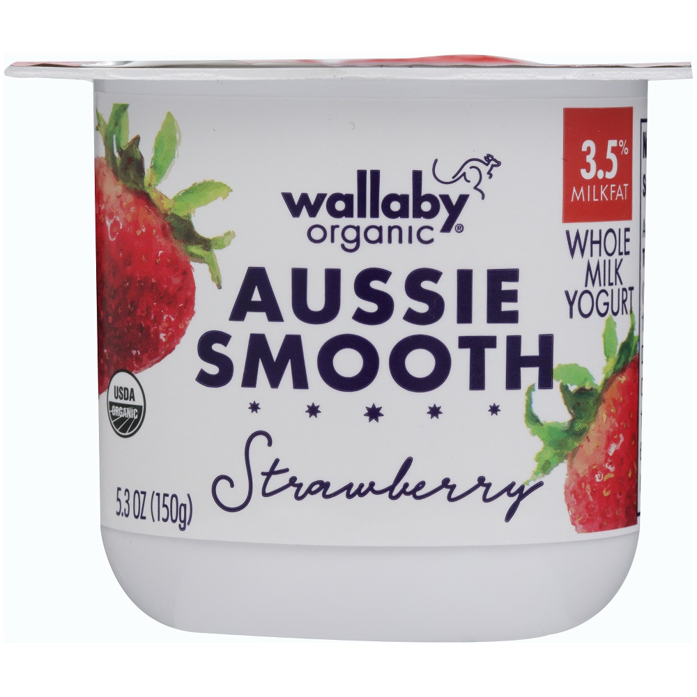 WALLABY: Aussie Smooth Whole Milk Strawberry Yogurt, 5.30 oz - 0036632070081