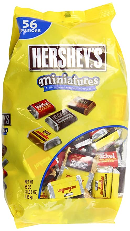  HERSHEY'S Miniatures Assortment, 56 Ounce Bag (Original Version), Chocolate  - 036657151000