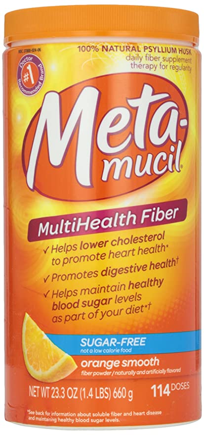  Metamucil, Smooth Texture, Sugar Free, Orange, 23.4 oz  - 037000740858