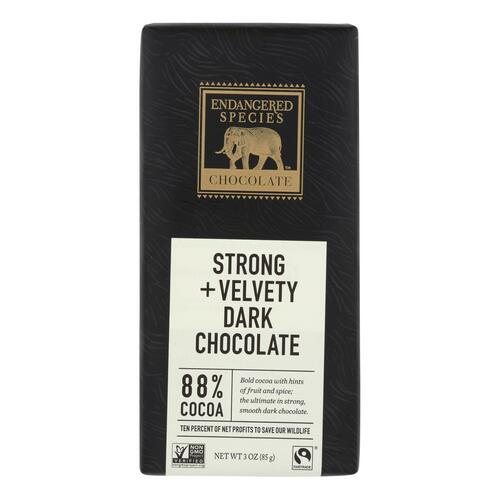 ENDANGERED SPECIES: Natural Dark Chocolate Bar with 88% Cocoa, 3 oz - 0037014242478