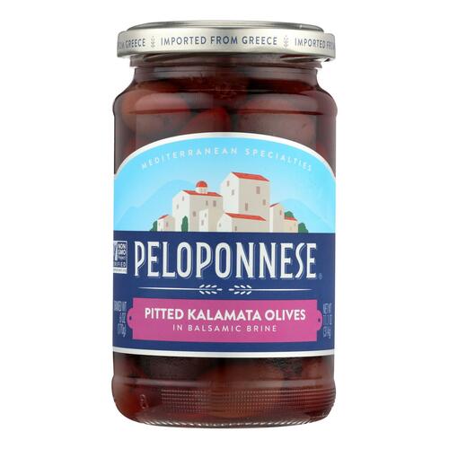 Peloponese Olives - Kalamata - Pitted - 6 Oz - Case Of 6 - 037279080037