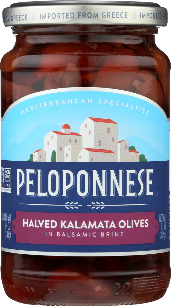 PELOPONNESE: Olive Kalamata Halved, 6.4 oz - 0037279160401