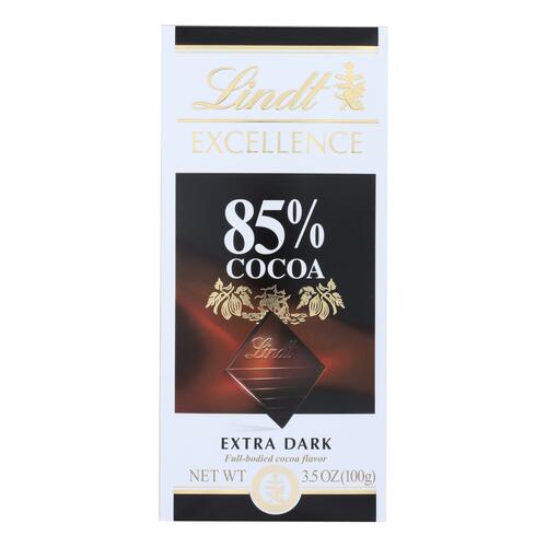 LINDT: Excellence 85% Cocoa Extra Dark Chocolate, 3.5 oz - 0037466016450