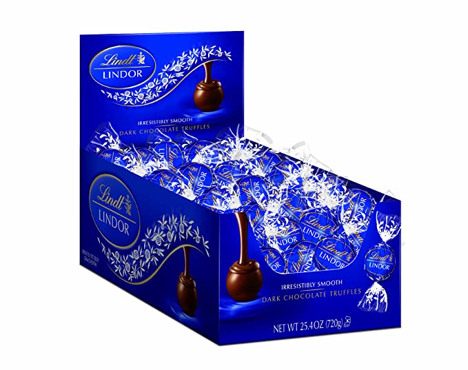 Lindt Chocolate Lindor Truffles, Dark Chocolate, Great for Holiday Gifting, 60 Count - 000003746660