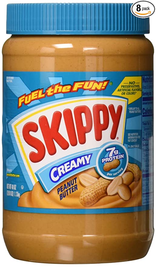  SKIPPY Creamy Peanut Butter, 40 Ounce (Pack of 8)  - 037600108621