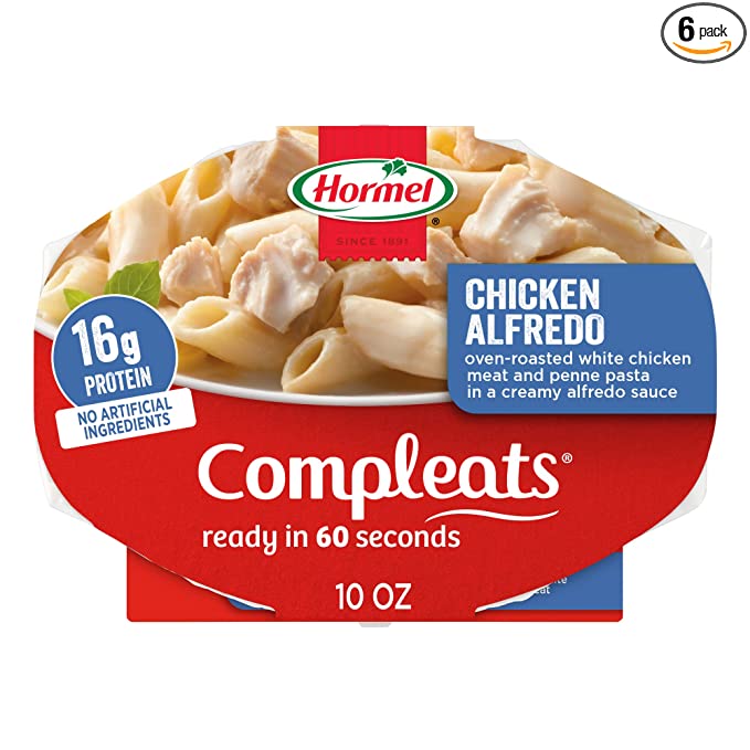  HORMEL COMPLEATS Chicken Alfredo Microwave Tray, 10 oz. (6 Pack)  - 037600350310