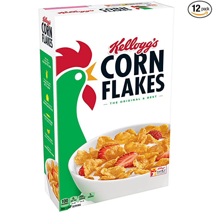 Corn Flakes Cereal, Original, 18-Ounce Boxes (Pack of 3) - 038000001208