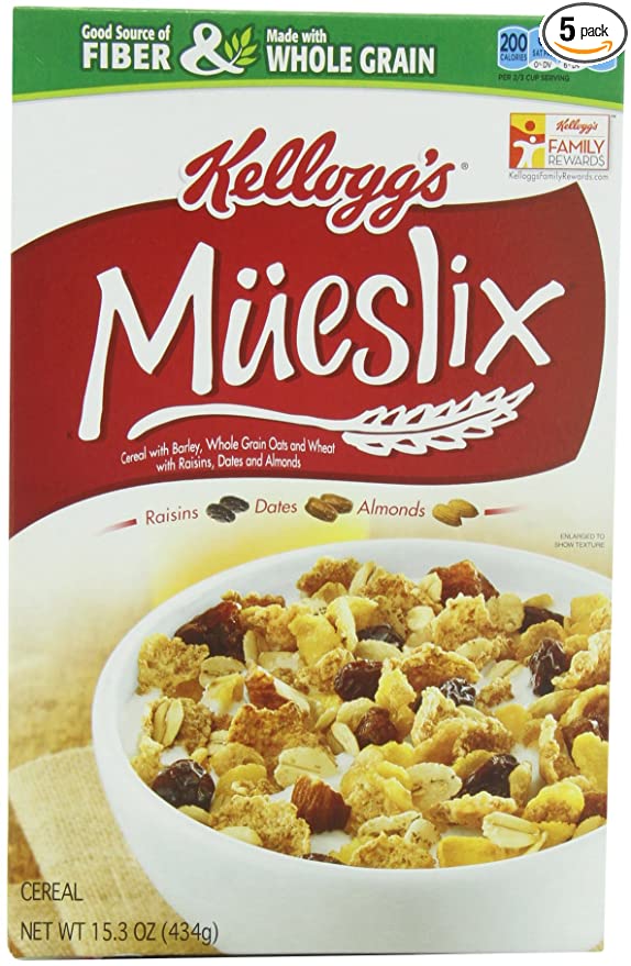 Kellogg's Mueslix, 15.3-Ounce Boxes (Pack of 5) - 038000080203